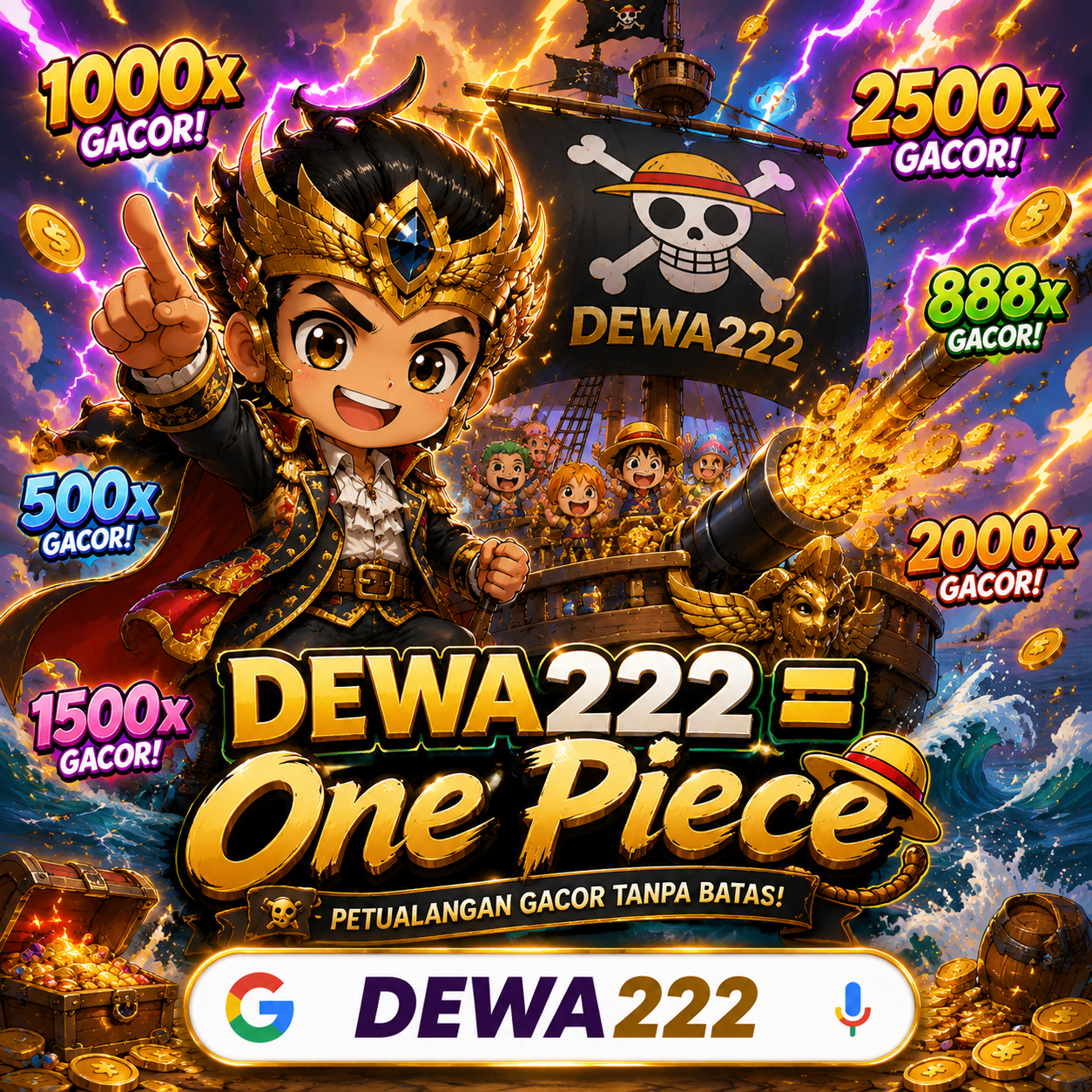 DEWA222: Link Daftar Situs Hoki Gampang Menang Hari Ini Dari ONE PIECE in Medan